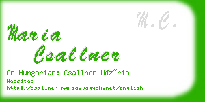 maria csallner business card